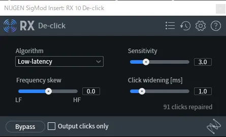 RX 10 De-click